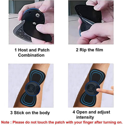 Mini Electric Massager – 8 Modes & 19 Strength Levels for Back, Shoulder, Arm & Leg Pain
